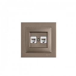 ΠΡΙΖΑ ΤΗΛΕΦΩΝΟΥ ΔΙΠΛΗ RJ 11 LIGHT FUME EUROLAMP