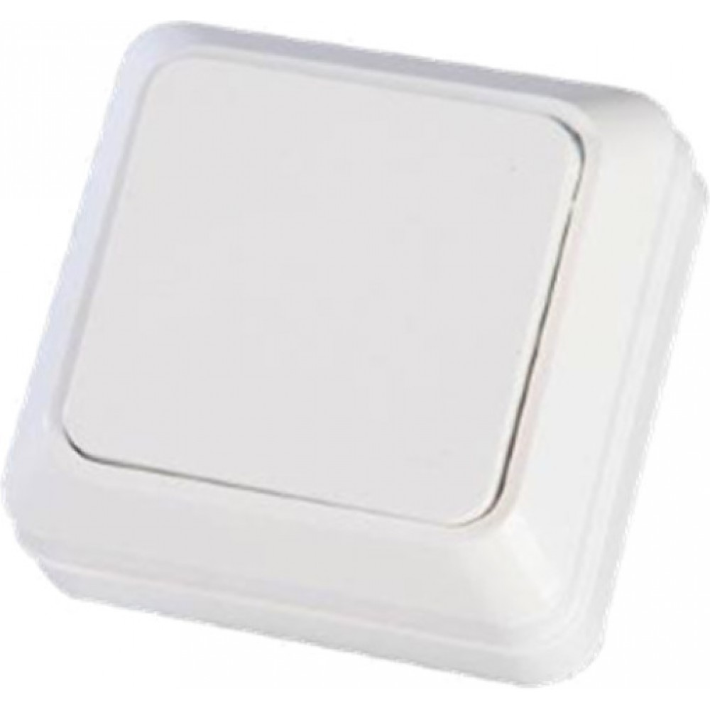 Διακόπτης Εξωτερικός Απλός ΜΙΝΙ Λευκός ΙΡ20 - Eurolamp