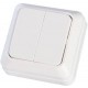 Διακόπτης Εξωτερικός K/R ΜΙΝΙ Λευκός ΙΡ20 - Eurolamp