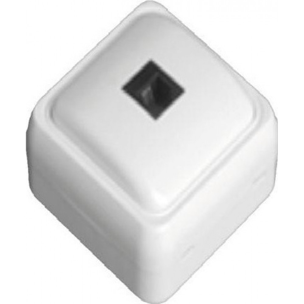 Πρίζα ΜΙΝΙ DATA Μονή RJ45 8P8C Λευκή IP20 - Eurolamp