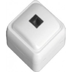 Πρίζα ΜΙΝΙ DATA Μονή RJ45 8P8C Λευκή IP20 - Eurolamp