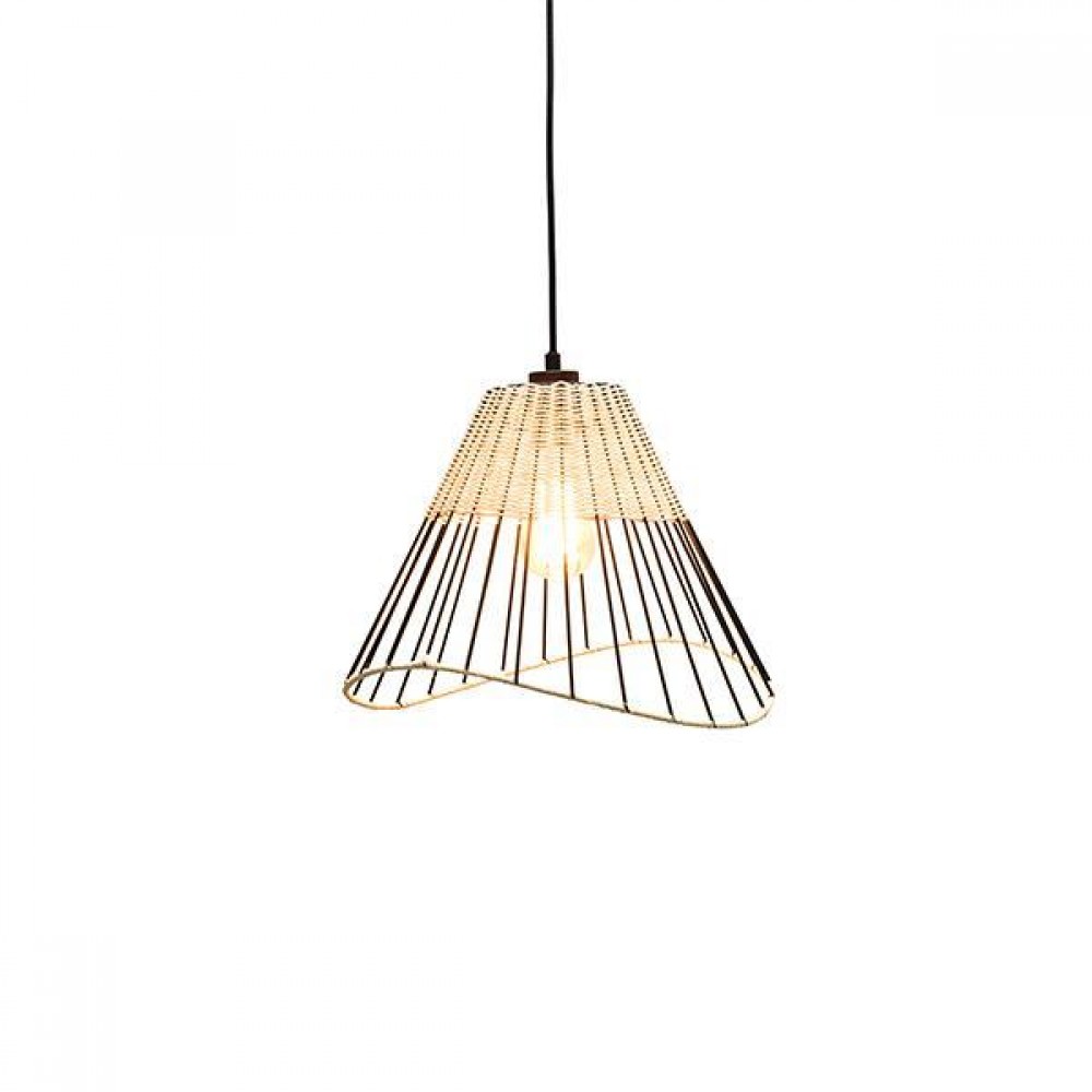 ΦΩΤΙΣΤΙΚΟ ΚΡΕΜΑΣΤΟ ΜΟΝΟΦΩΤΟ Ε27 MAX 40W D36*H28CM RATTAN - Eurolamp