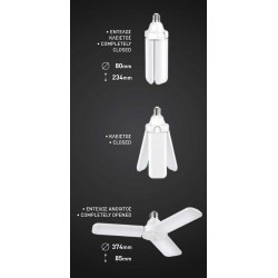 ΛΑΜΠΑ LED SMD FAN 3D 40W E27 185-265V Ουδέτερο Λευκό 4000K EUROLAMP