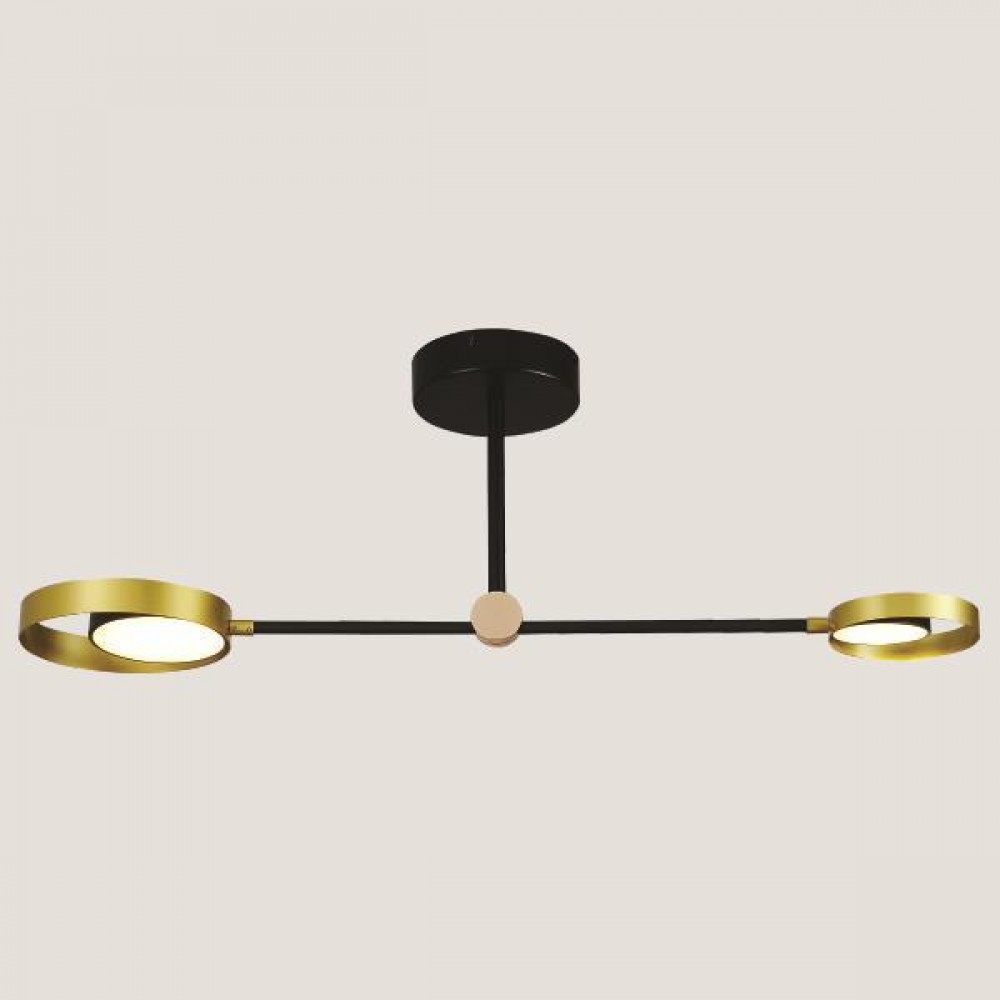 ΦΩΤΙΣΤΙΚΟ ΚΡΕΜΑΣΤΟ 2ΦΩΤΟ LED 21W 3CCT 92X27 ΜΑΥΡΟ/ΧΡΥΣΟ - EUROLAMP