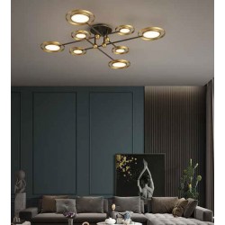 ΦΩΤΙΣΤΙΚΟ ΟΡΟΦΗΣ 6 ΦΩΤΟ LED 61W 3CCT 107X21 ΜΑΥΡΟ/ΧΡΥΣΟ - EUROLAMP