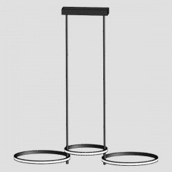 ΦΩΤΙΣΤΙΚΟ ΚΡΕΜΑΣΤΟ 3ΦΩΤΟ LED 34W 700X280X250 ΜΑΥΡΟ - EUROLAMP