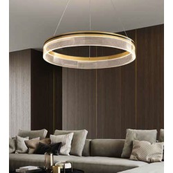 ΦΩΤΙΣΤΙΚΟ ΚΡΕΜΑΣΤΟ ΣΤΡΟΓΓΥΛΟ LED 55W Φ80X7 ΧΡΥΣΟ - EUROLAMP