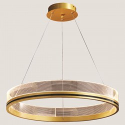 ΦΩΤΙΣΤΙΚΟ ΚΡΕΜΑΣΤΟ ΣΤΡΟΓΓΥΛΟ LED 41W Φ60X7 ΧΡΥΣΟ - EUROLAMP