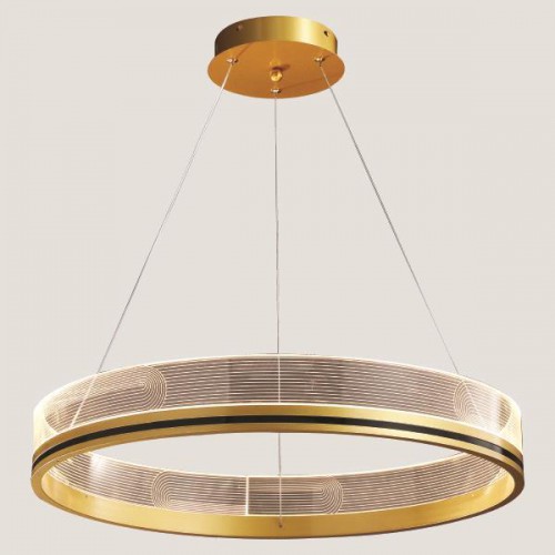 ΦΩΤΙΣΤΙΚΟ ΚΡΕΜΑΣΤΟ ΣΤΡΟΓΓΥΛΟ LED 55W Φ80X7 ΧΡΥΣΟ - EUROLAMP