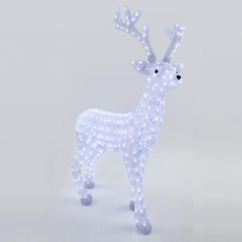 Ακρυλικός Τάρανδος, 430 Λευκά LED, Με Μετασχηματιστή, 90X30X135CM, IP44 - Magic Christmas