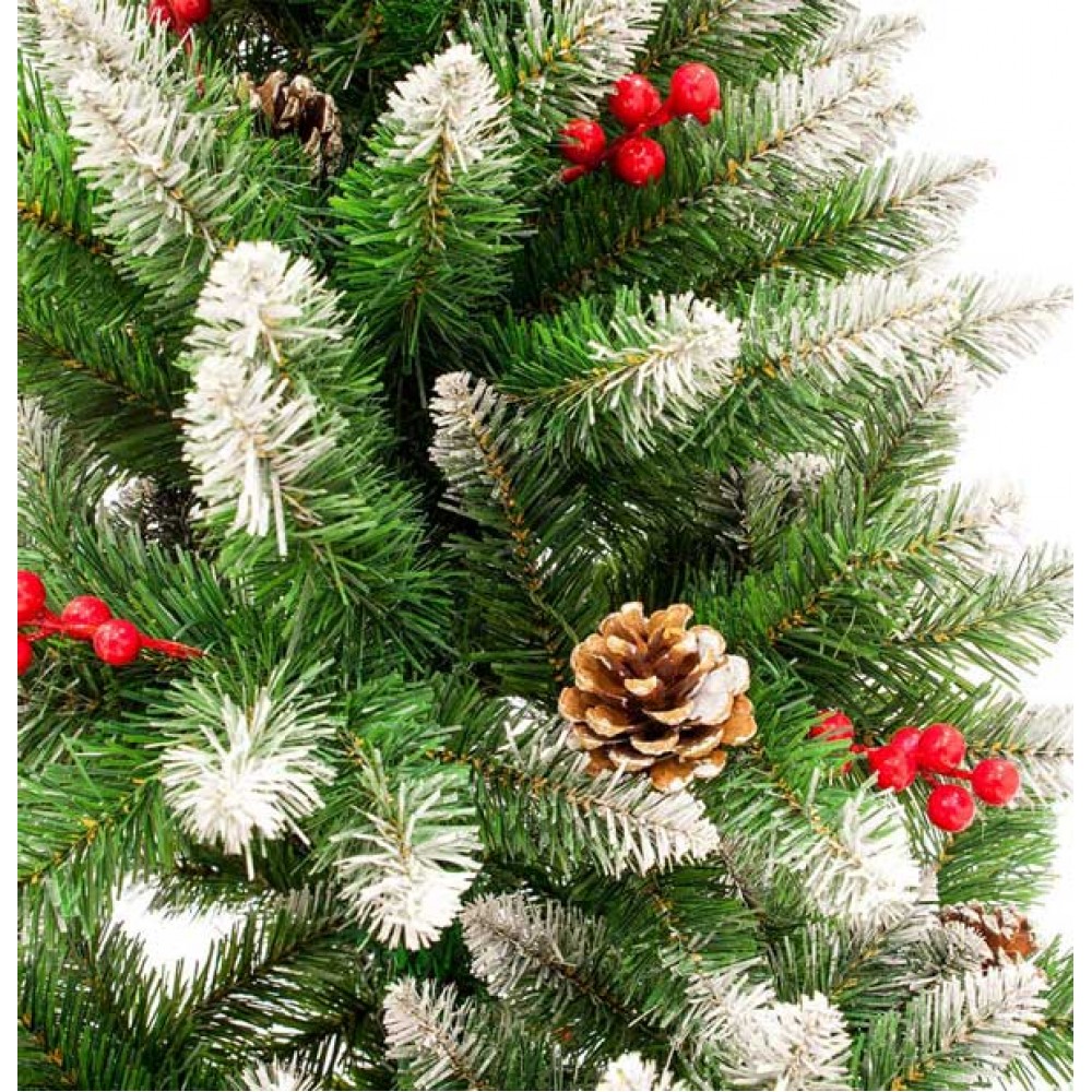 Χριστουγεννιάτικο Δέντρο Έλατο Χιονισμένο Με BERRY 180cm - Magic Christmas