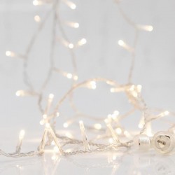 100 LED Σε Σειρά Με Επέκταση Και Διάφανο Καλώδιο Αδιάβροχα IP44 Daylight 2500-2800K Magic Christmas