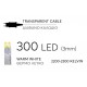 300 LED Σε Σειρά Με Επέκταση Και Διάφανο Καλώδιο Αδιάβροχα IP44 Θερμό Λευκό 2200-2300K Magic Christmas