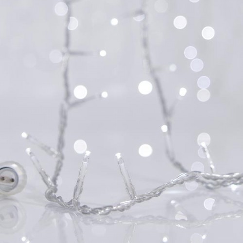 300 LED Σε Σειρά Με Επέκταση Και Διάφανο Καλώδιο Αδιάβροχα IP44 Λευκό 7500-8500K Magic Christmas