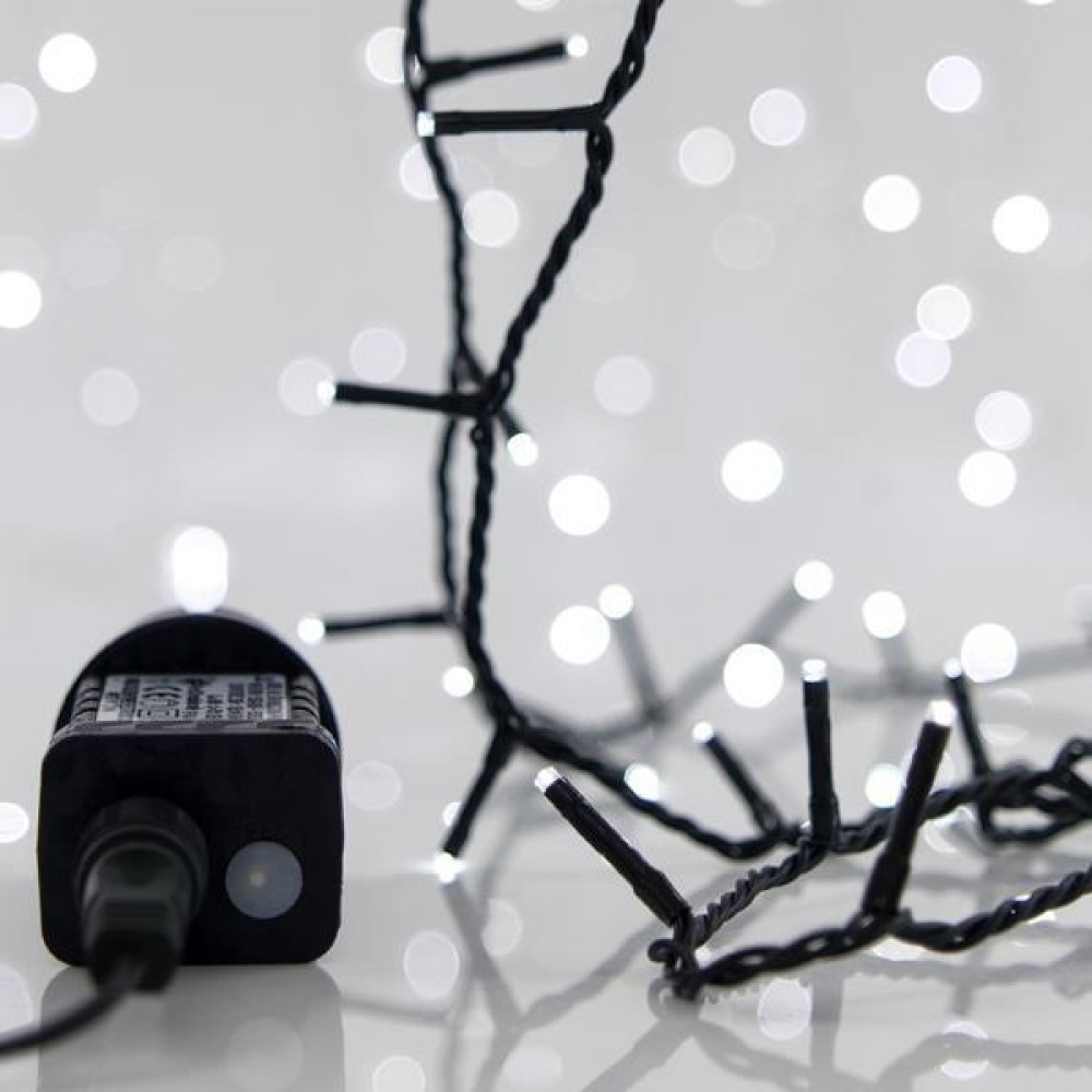 900 LED Σε Σειρά Με Πρόγραμμα Και Πράσινο Καλώδιο Αδιάβροχα IP44 Λευκό 7500K-8500K Magic Christmas