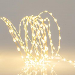 ΣΕΙΡΑ, 300 MINI LED, 31V, ΜΕ ΤΗΛΕΧΕΙΡΙΣΤΗΡΙΟ (ON/OFF, TIMER, DIMMER), ΜΕ ΜΕΤΑΣΧΗΜΑΤΙΣΤΗ, ΠΡΟΕΚΤΑΣΗ ΠΑΡΟΧΗΣ 300cm, ΑΣΗΜΙ ΧΑΛΚΟΣ, ΘΕΡΜΟ ΛΕΥΚΟ LED, ANA 1,5cm, ΙΡ44 MAGIC CHRISTMAS