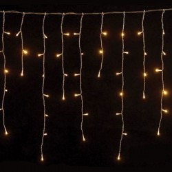 Βροχή 100 LED 1.80m Επεκτεινόμενα Με Διάφανο Καλώδιο Αδιάβροχα IP44 Χάλκινο Θέρμο 2200K Magic Christmas