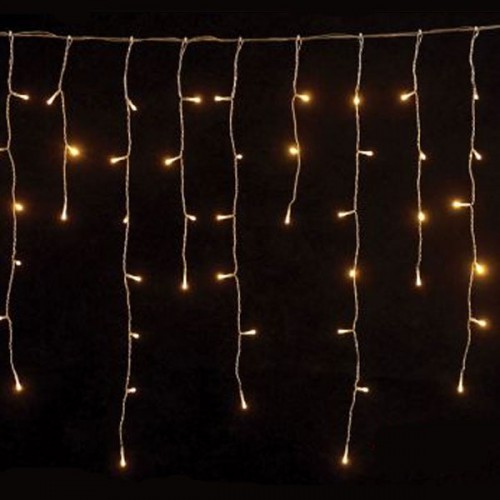 Βροχή 100 LED 1.80m Επεκτεινόμενα Με Διάφανο Καλώδιο Αδιάβροχα IP44 Χάλκινο Θέρμο 2200K Magic Christmas