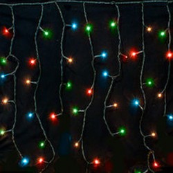 Βροχή 144 LED 3m Επεκτεινόμενα Με Πρόγραμμα Και Διάφανο Καλώδιο - IP44 Πολύχρωμα Magic Christmas