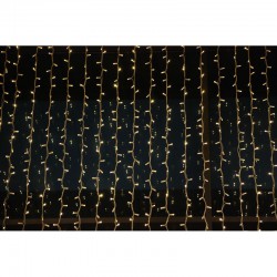 Κουρτίνα 360 LED 2x2m Επεκτεινόμενη Με Διάφανο Καλώδιο Αδιάβροχα IP44 Χάλκινο Θέρμο 2200K Magic Christmas