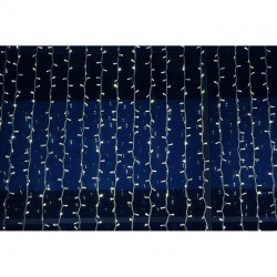 Κουρτίνα 360 LED 2x2m Επεκτεινόμενη Με Διάφανο Καλώδιο Αδιάβροχα IP44 Λευκό 7500K Magic Christmas