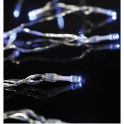 20 LED Σε Σειρά Με Μπαταρία Και Διάφανο Καλώδιο IP20 Μπλε Magic Christmas