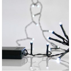 20 LED Σε Σειρά Με Μπαταρία Και Πράσινο Καλώδιο IP20 Λευκό 7500K Magic Christmas