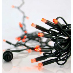 100 LED Σε Σειρά Με Επέκταση Και Πράσινο Καλώδιο Αδιάβροχα IP65 - Κόκκινο Magic Christmas