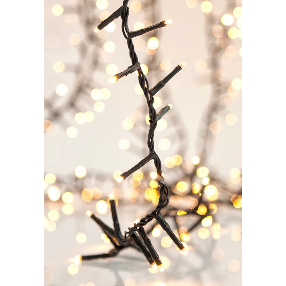 800 LED Σε Σειρά Επεκτεινόμενα Πυκνά Με Πράσινο Καλώδιο IP44 - Χάλκινο Θερμό 2300K Magic Christmas