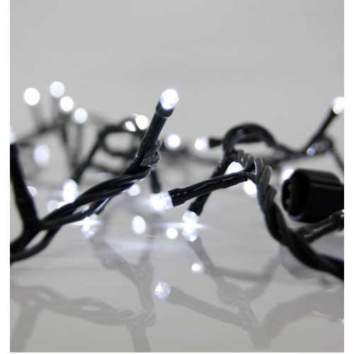 100 LED Σε Σειρά Επεκτεινόμενα Με Πράσινο Καλώδιο Αδιάβροχα IP44 Λευκό 7500K Magic Christmas