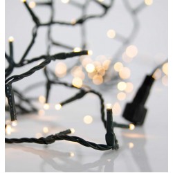 100 LED Σε Σειρά Επεκτεινόμενα Με Πράσινο Καλώδιο Αδιάβροχα IP44 Χάλκινο Λευκό 2200K Magic Christmas