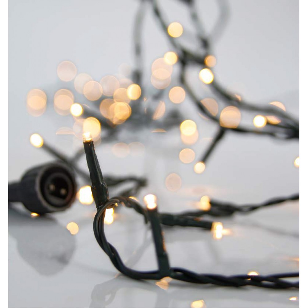 700 LED Σε Σειρά Επεκτεινόμενα Με Πράσινο Καλώδιο Αδιάβροχα IP44 Χάλκινο Θερμό 2200K Magic Christmas