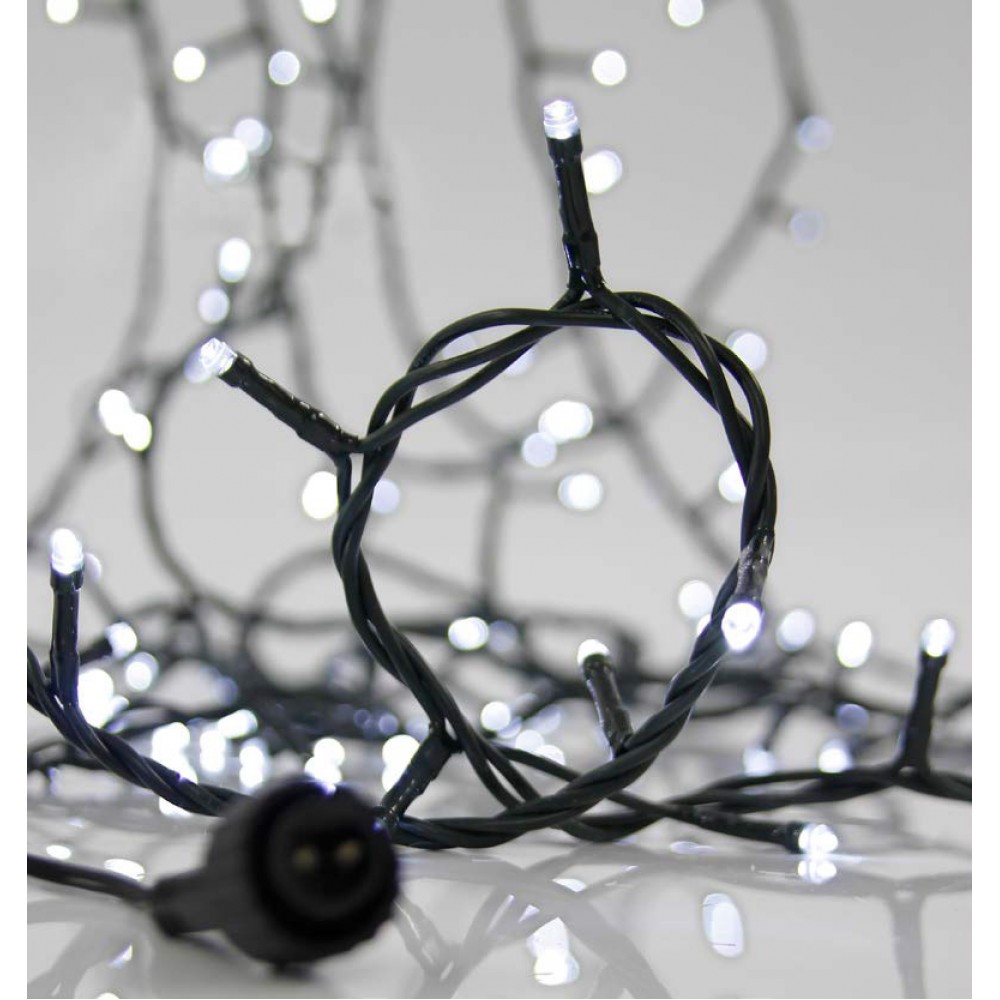 700 LED Σε Σειρά Επεκτεινόμενα Με Πράσινο Καλώδιο Αδιάβροχα IP44 Λευκό 7500K Magic Christmas