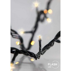 Σειρά 300 Flash LED 5mm Aνα 10cm 31V Επέκταση Εως 3 Πράσινο Κάλωδιο Θερμά Λευκά LED ΙΡ44