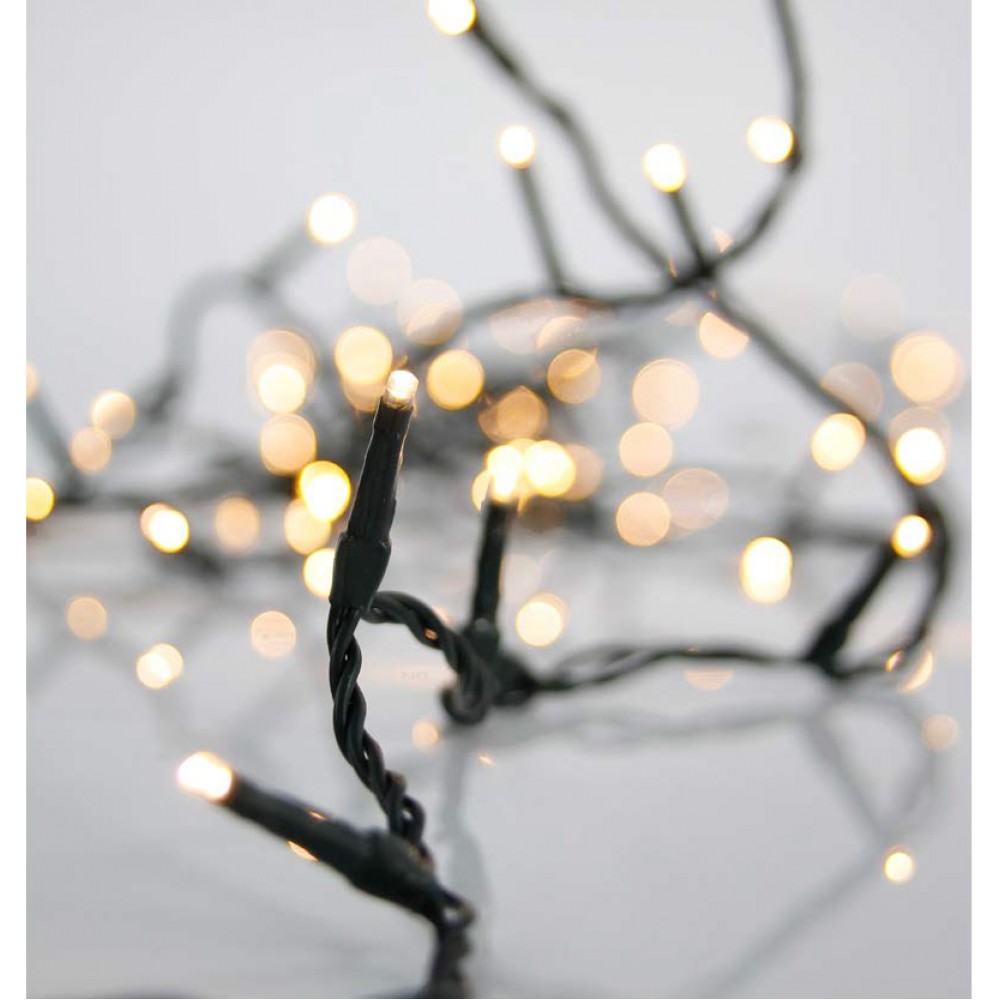 1200 LED Σε Σειρά Σταθερά Με Πράσινο Καλώδιο Αδιάβροχα IP44 Θερμό Χάλκινο 2200K Magic Christmas