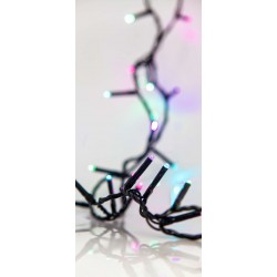 300 LED Σε Σειρά Με Πρόγραμμα Με Πράσινο Καλώδιο IP44 - Οπάλ Πολύχρωμα Magic Christmas