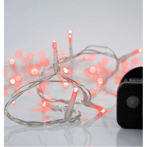 240 LED Σε Σειρά Με Πρόγραμμα Και Διάφανο Καλώδιο Αδιάβροχα IP44 Κόκκινο Magic Christmas