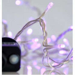 240 LED Σε Σειρά Με Πρόγραμμα Και Διάφανο Καλώδιο Αδιάβροχα IP44 Μωβ Magic Christmas