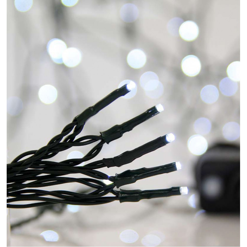 700 LED Σε Σειρά Με Πρόγραμμα Και Πράσινο Καλώδιο Αδιάβροχα IP44 Λευκό 7500K Magic Christmas