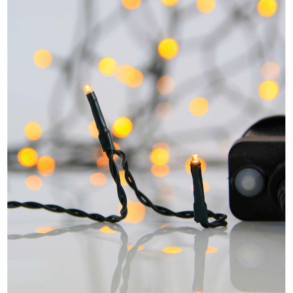 1500 LED Σε Σειρά Με Πρόγραμμα Και Πράσινο Καλώδιο Αδιάβροχα IP44 Θερμό Χάλκινο 2200K Magic Christmas