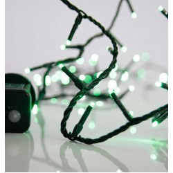 100 LED Σε Σειρά Με Πρόγραμμα Και Πράσινο Καλώδιο Αδιάβροχα IP44 Πράσινο Magic Christmas