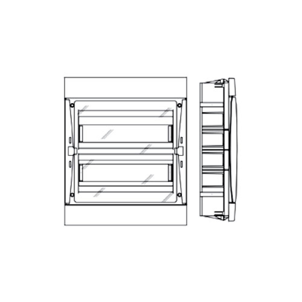 Πίνακας Χωνευτός Πλαστικός 3 Σειρών 39 Θέσεων IP40 (970.36.B) Λευκός - Marlanvil