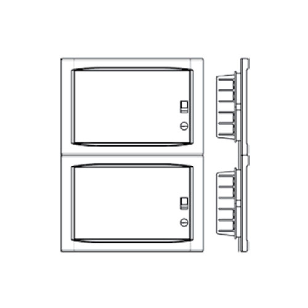 Πίνακας Χωνευτός Γυψοσανίδας 2 Σειράς 24 Θέσεων IP65 (990.24.CG) Λευκός - Marlanvil