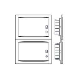 Πίνακας Χωνευτός Γυψοσανίδας 2 Σειράς 24 Θέσεων IP65 (990.24.CG) Λευκός - Marlanvil