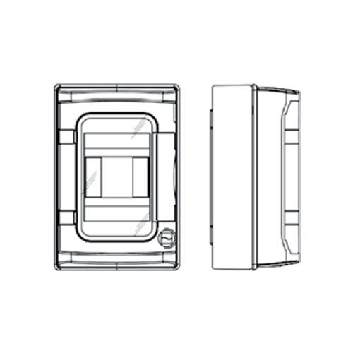 Πίνακας Εξωτερικός Με Πόρτα 4 Θέσεων IP65 (940.04) Γκρι - Marlanvil