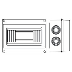 Πίνακας Εξωτερικός Με Πόρτα 12 Θέσεων IP65 (92.12) Γκρι - Marlanvil