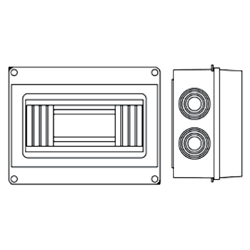 Πίνακας Εξωτερικός Με Πόρτα 12 Θέσεων IP65 (92.12) Γκρι - Marlanvil