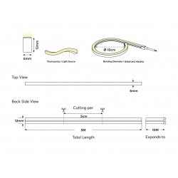 NEON LIGHT LED 5M 8W 24V ΡΟΖ IP44 PRO EUROLAMP