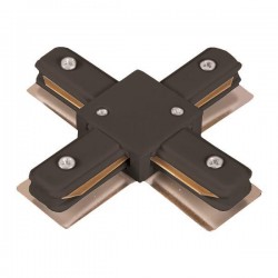 Σύνδεσμος Σταυρός Μονοφασικής Ράγας 2 Καλωδίων Λευκός ή Μαύρος Eurolamp