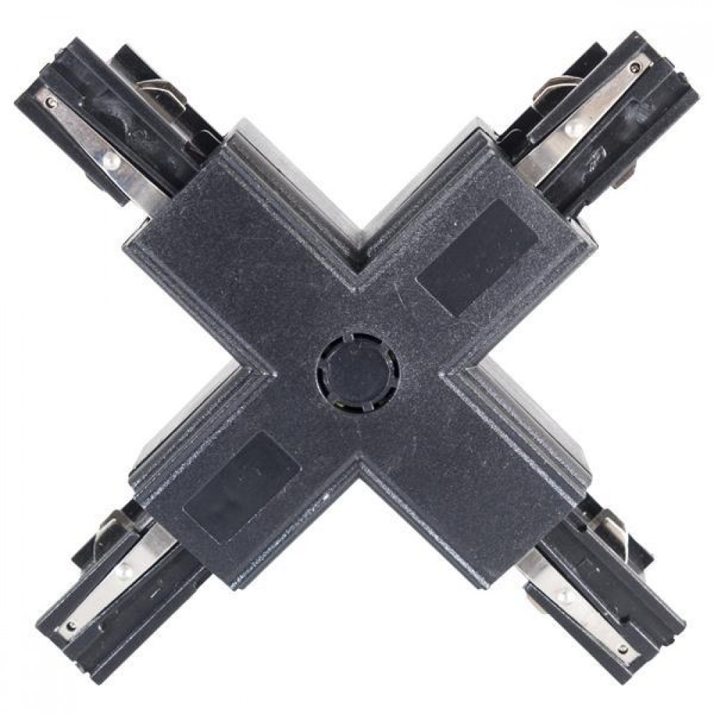 Σύνδεσμος Σταυρός Τριφασικής Ράγας 4 Καλωδίων Λευκός ή Μαύρος Eurolamp